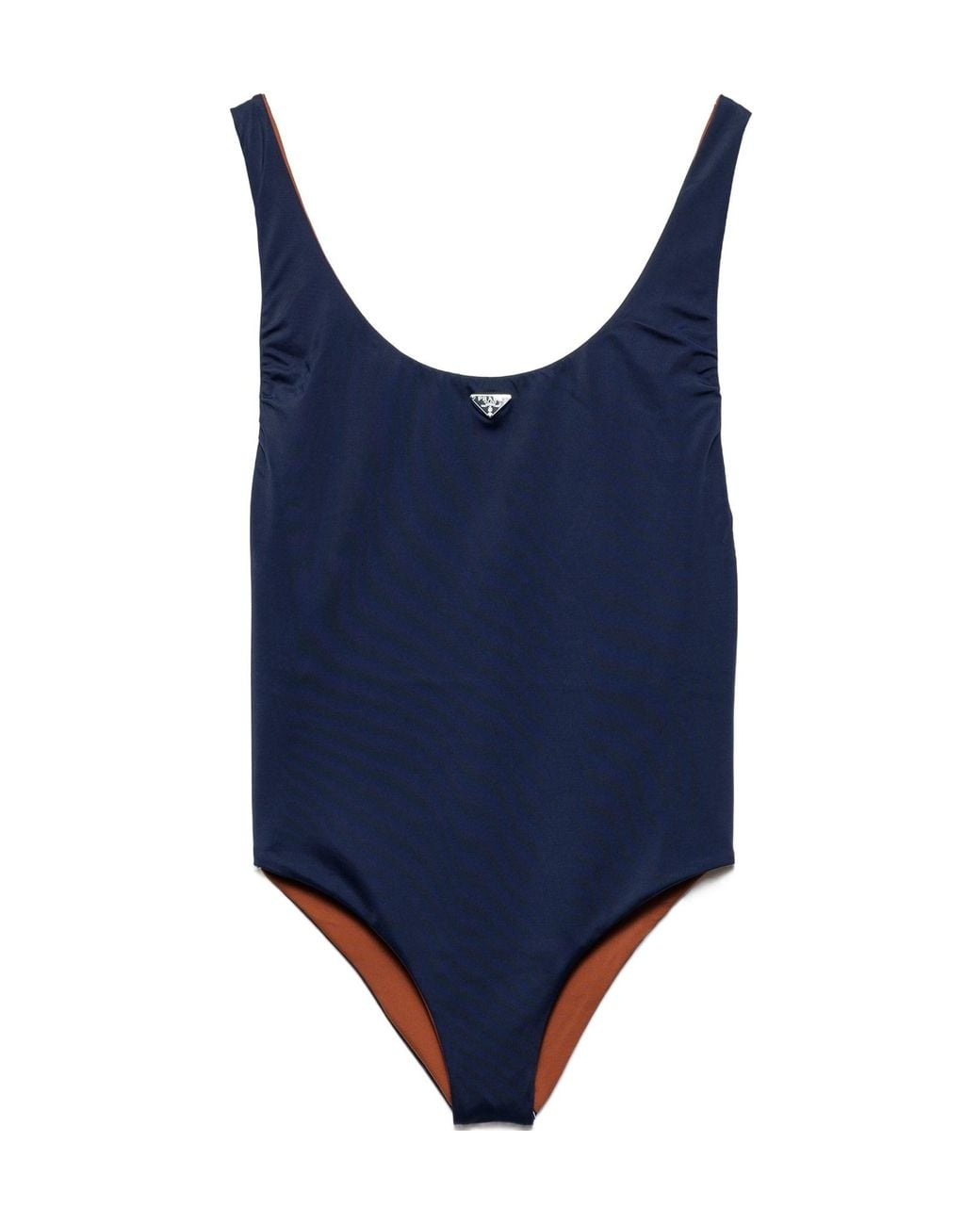 Prada Blue One-Piece Jersey Swimsuit