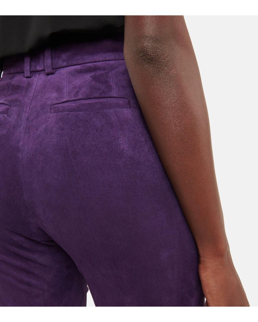 Joseph Purple Pleated Detail Casual Pants