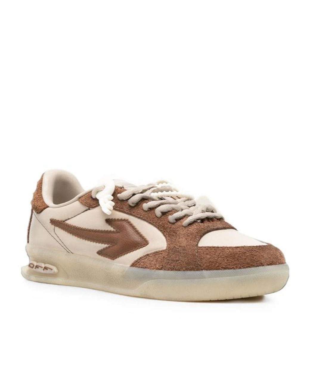 Off-White c/o Virgil Abloh Brown Arrows Panelled Sneakers