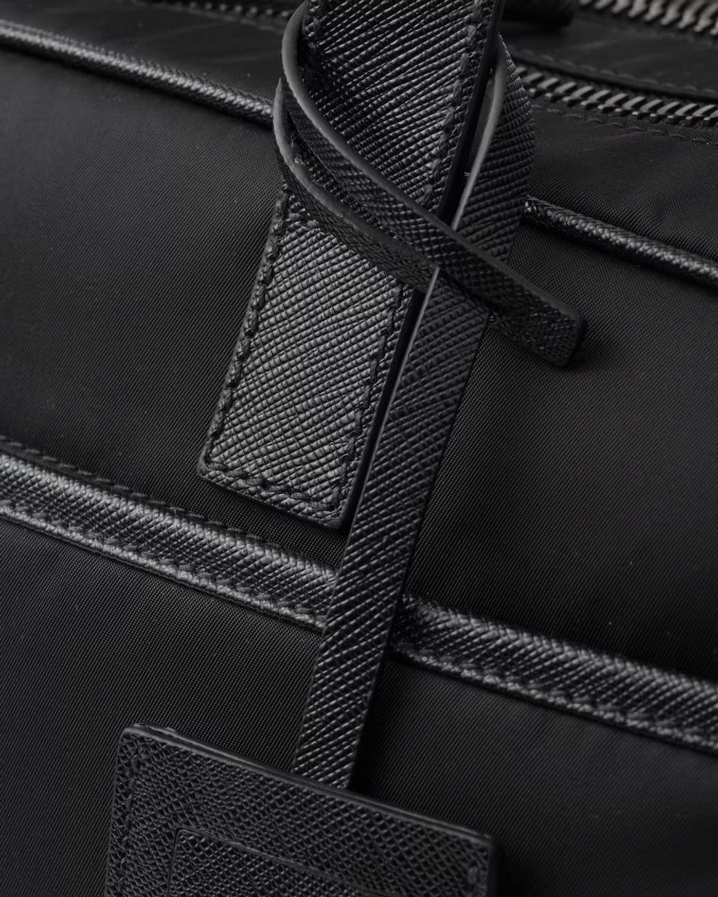 Prada Black Re-Nylon Zipped Laptop Bag for men