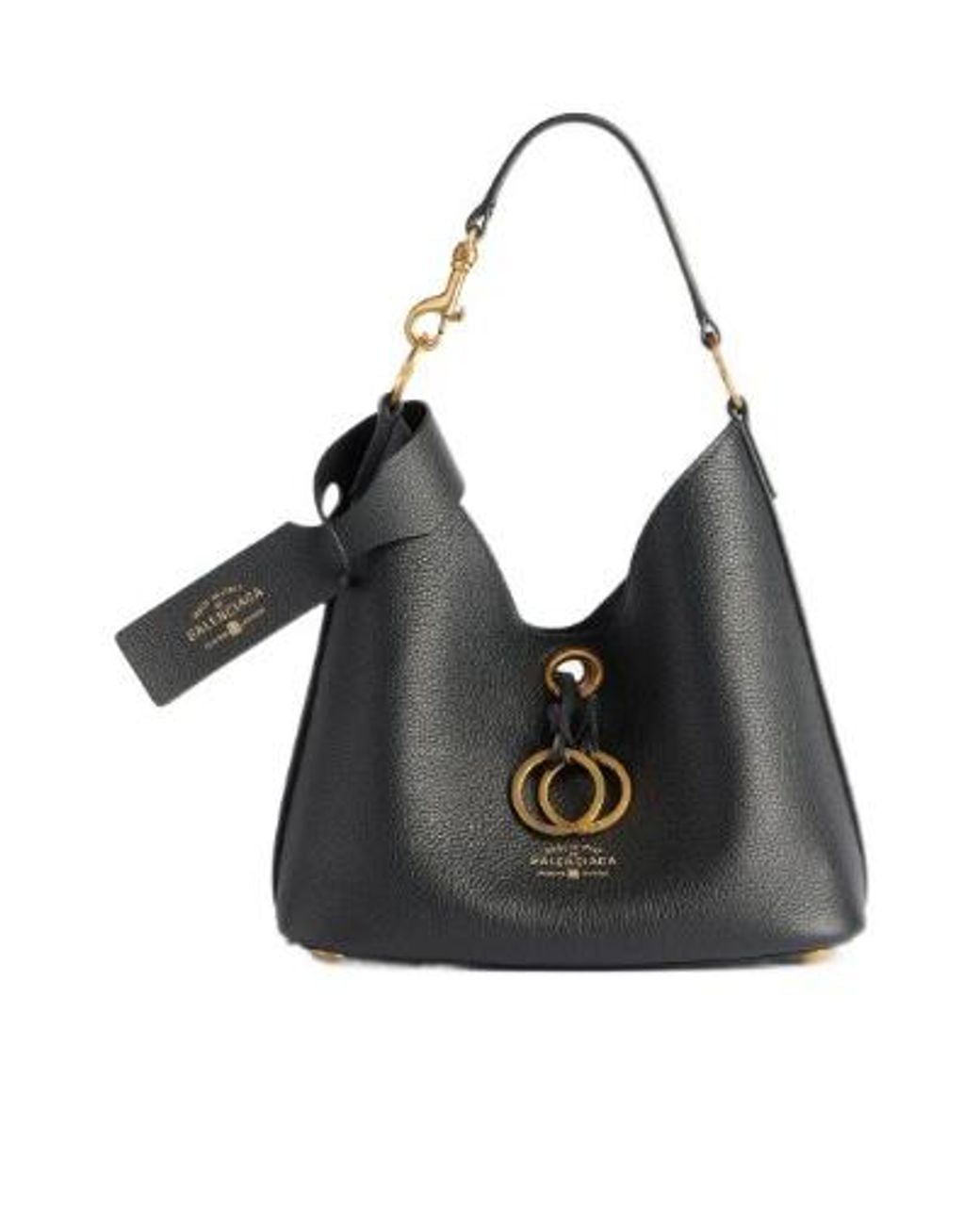Balenciaga Black Carrie Hobo Bag