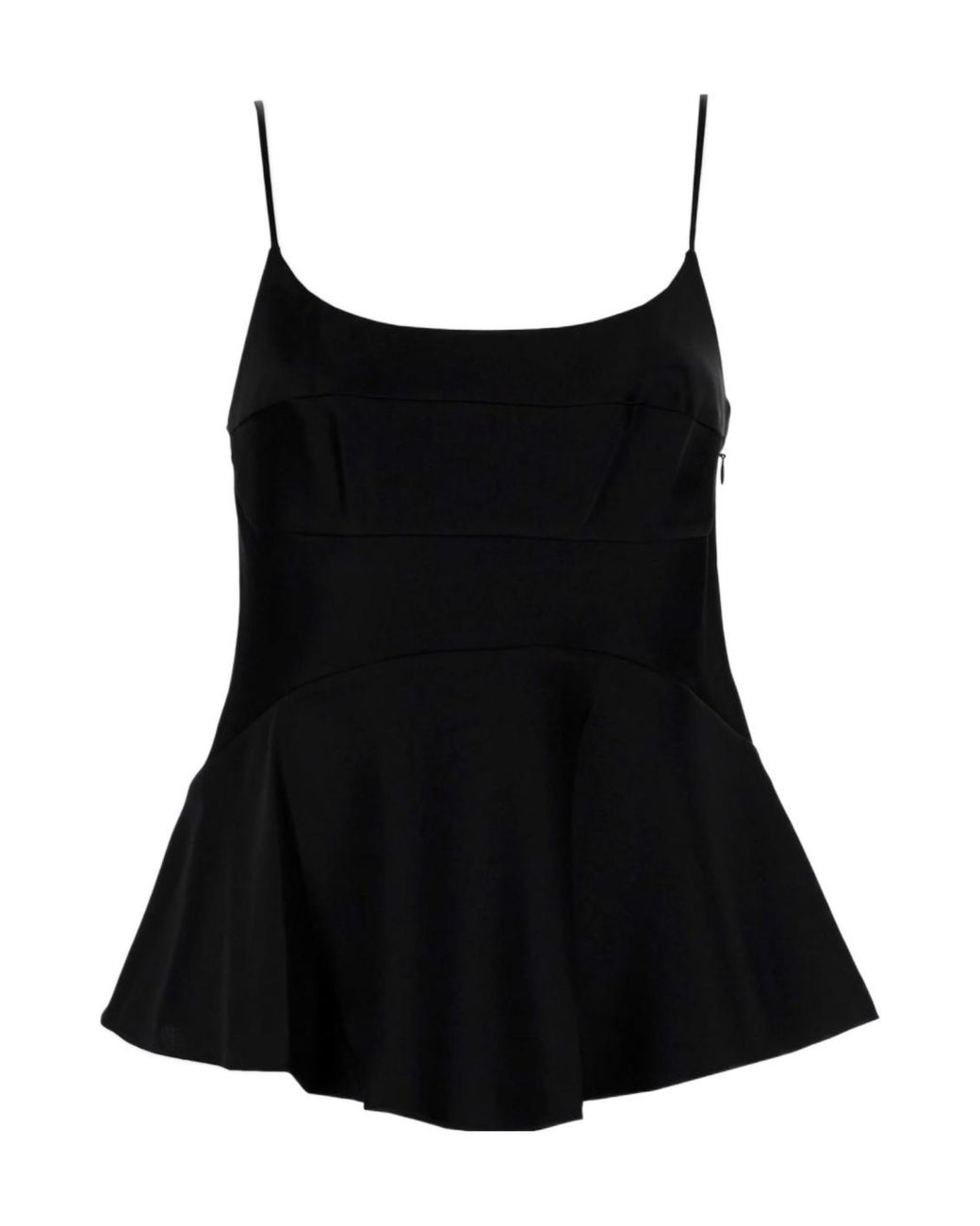 Theory Black Flared Hem Camisole