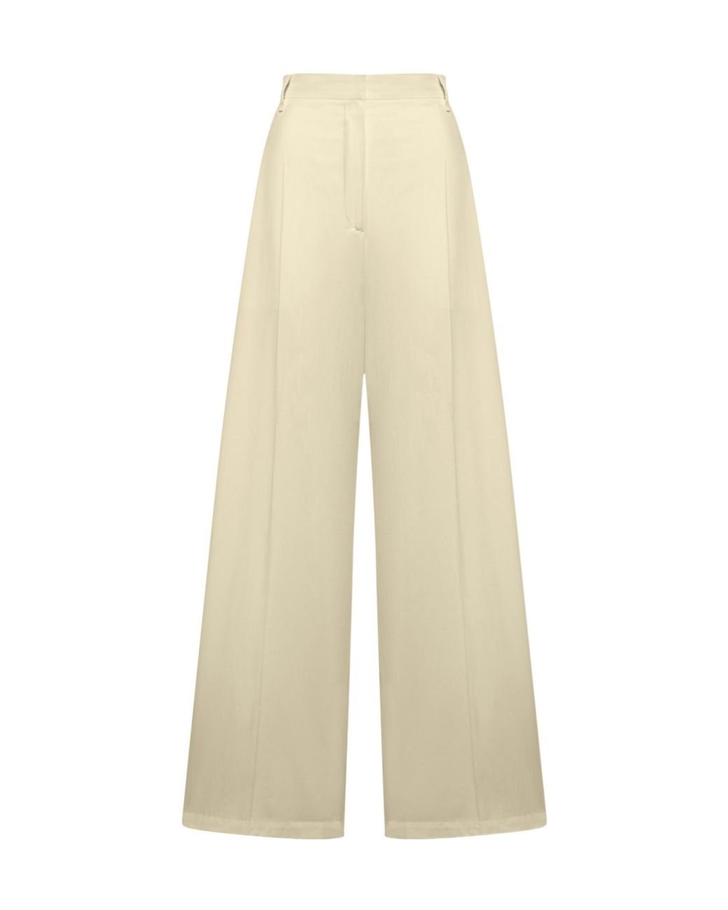 Sportmax White Regular & Straight Leg Pants