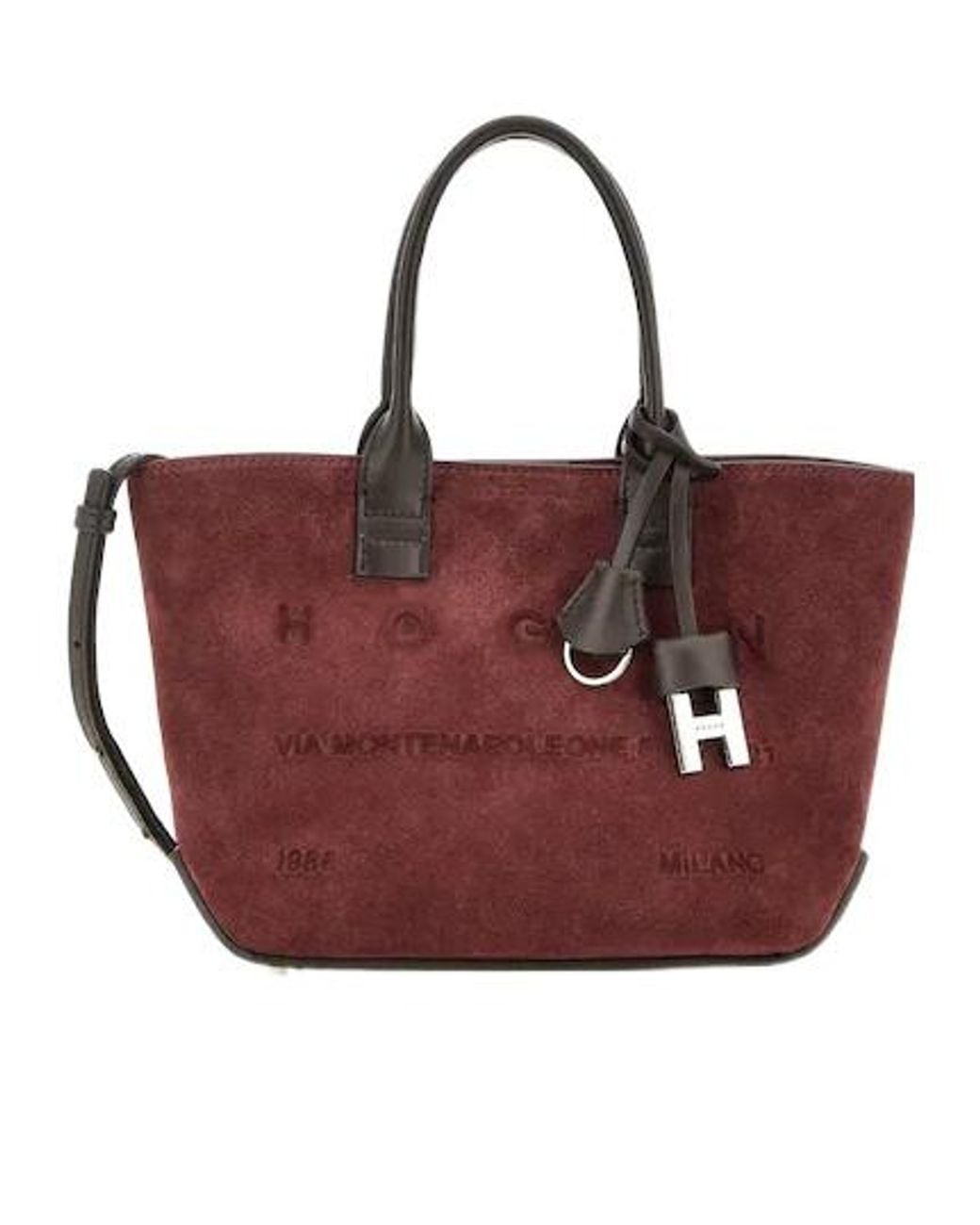 Hogan Red Address Shopping Bag