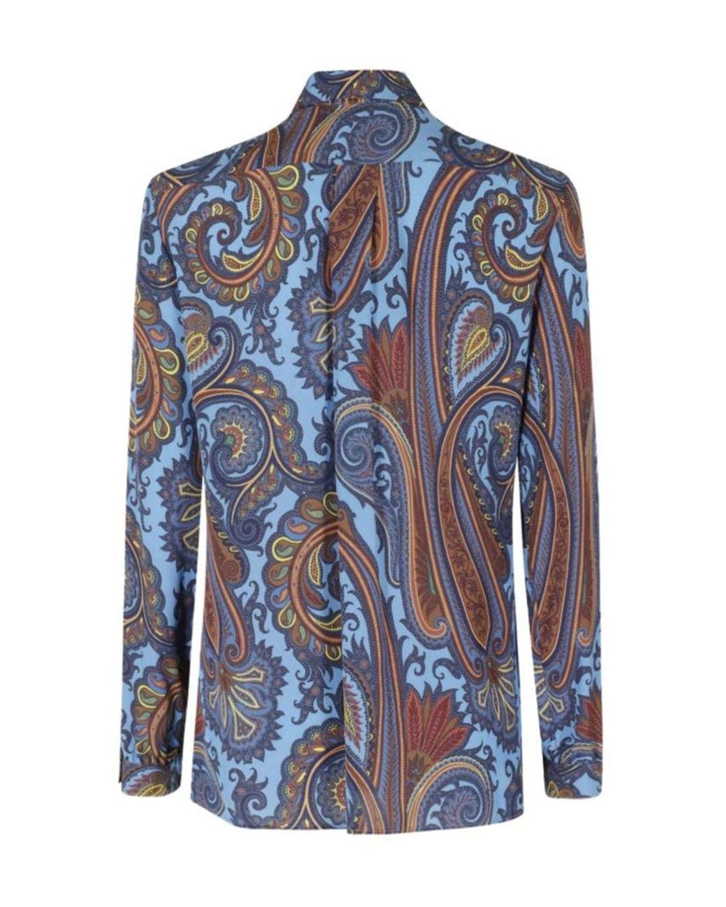 Etro Blue Paisley Print Shirt