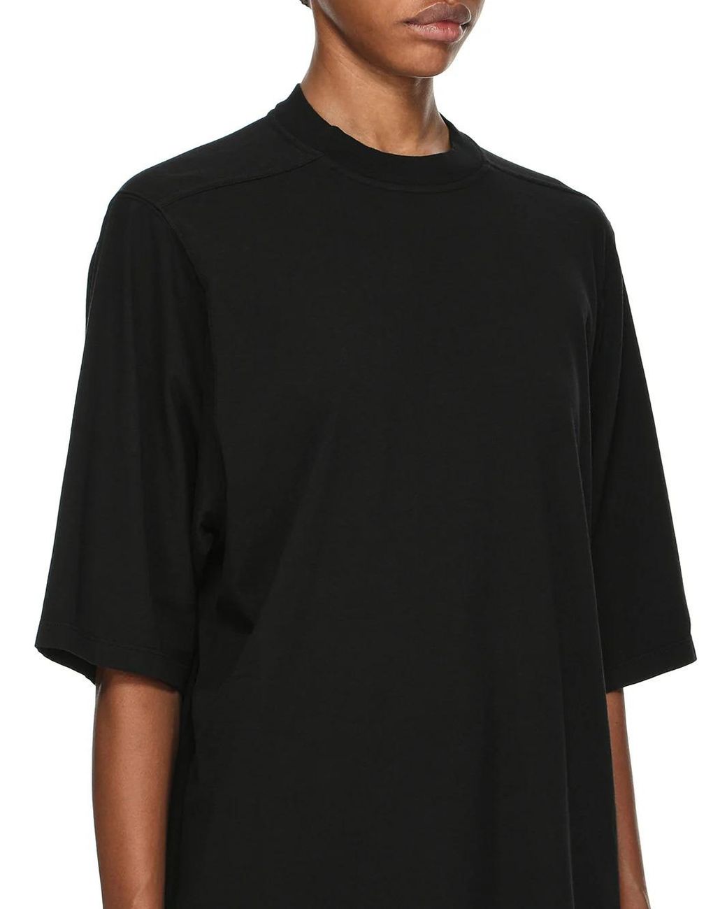 Rick Owens Black Crew Neck Short-Sleeved T-Shirt