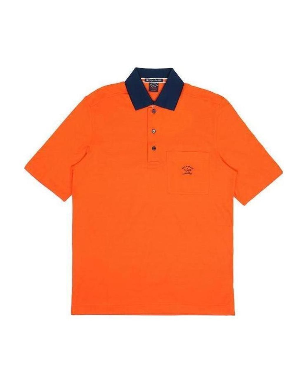 Paul & Shark Orange Logo Polo Shirt for men