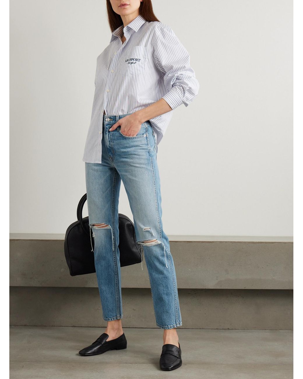 SLVRLAKE Denim Blue Fitted Jeans