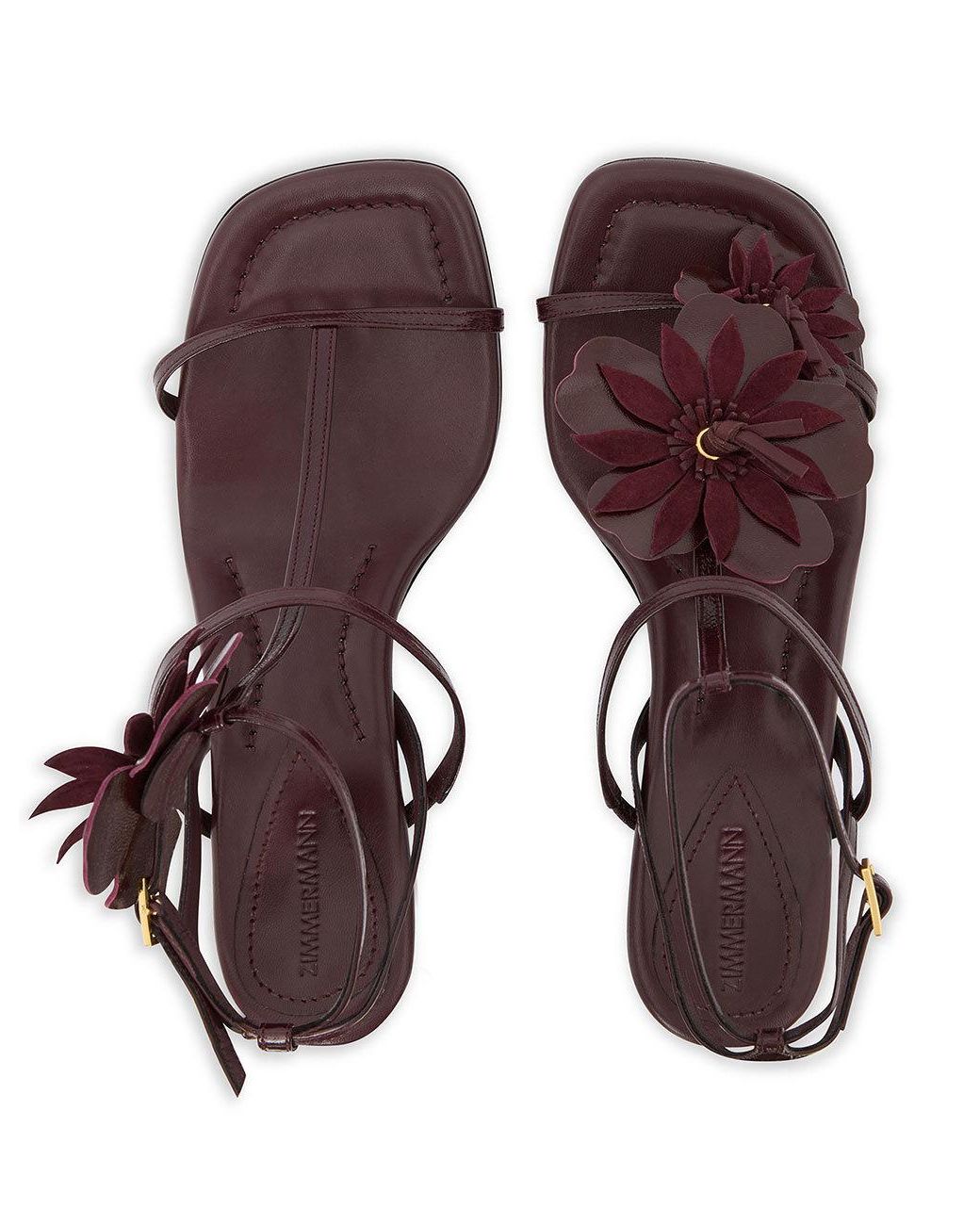 Zimmermann Brown Nappa Leather High-Heeled Sandals