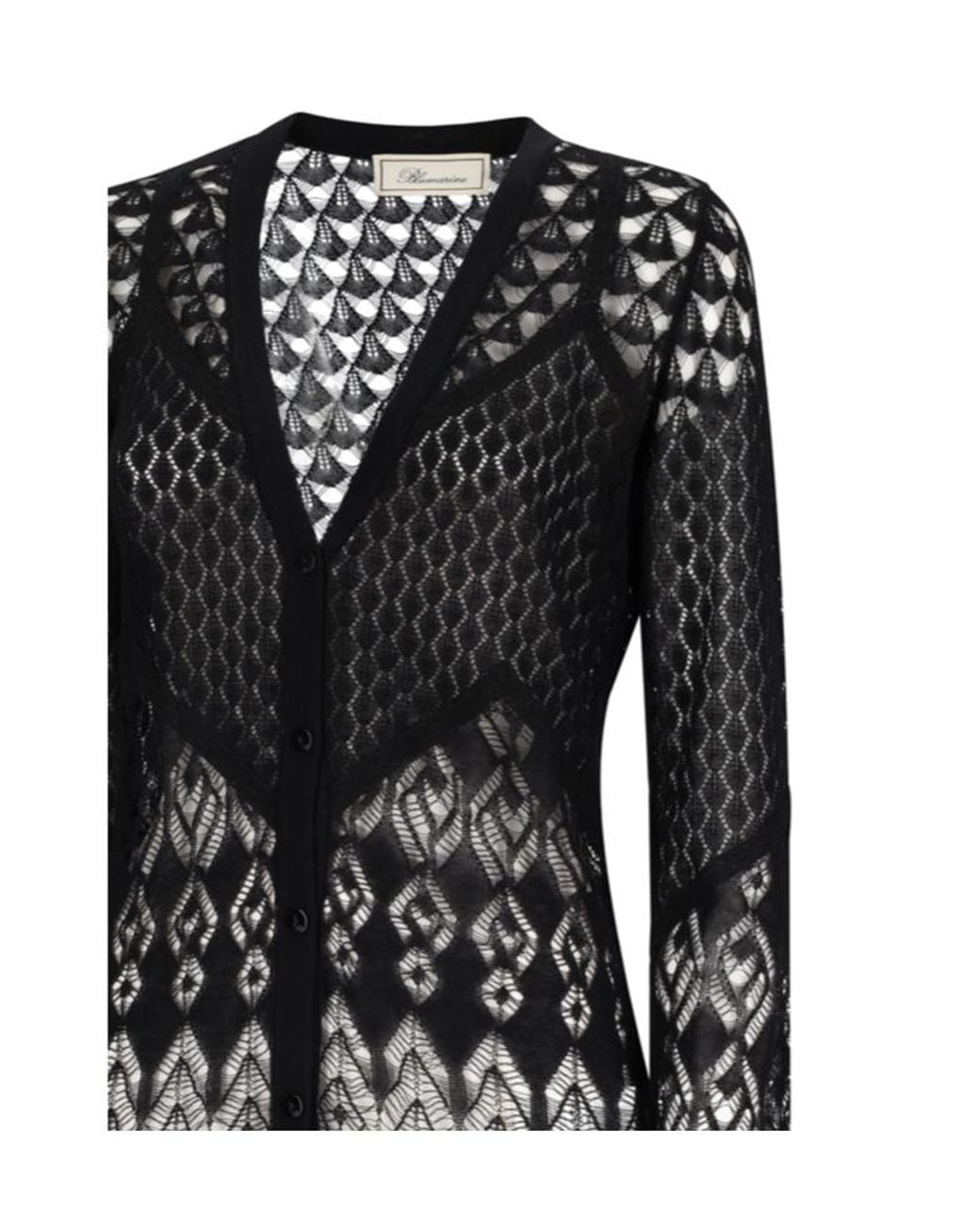 Blumarine Black V-Neck Cardigan