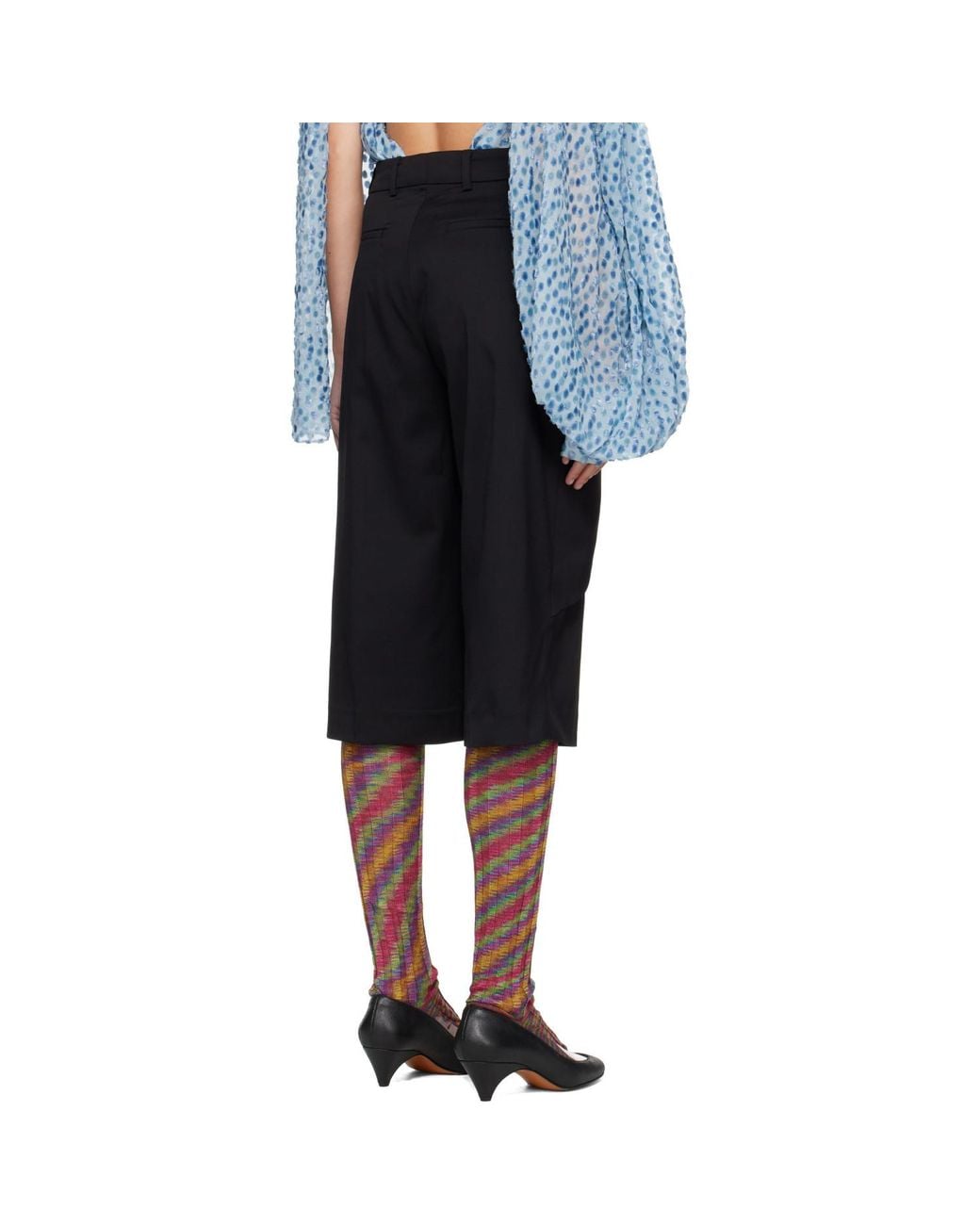 Kiko Kostadinov Black Linnet Wrap Trousers