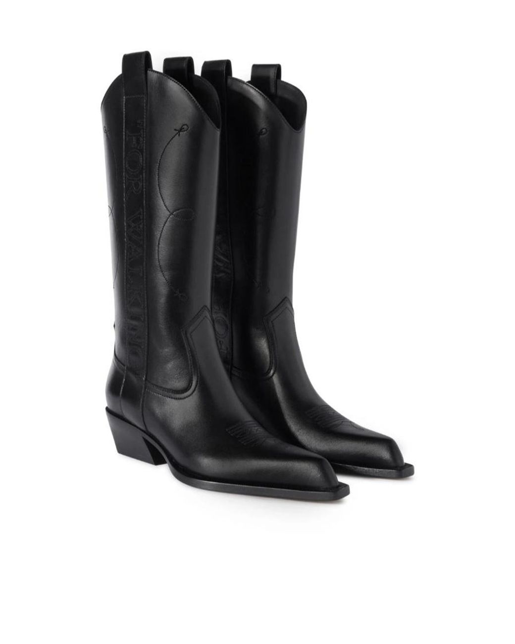 Off-White c/o Virgil Abloh Black "For Walking" Texan Boots