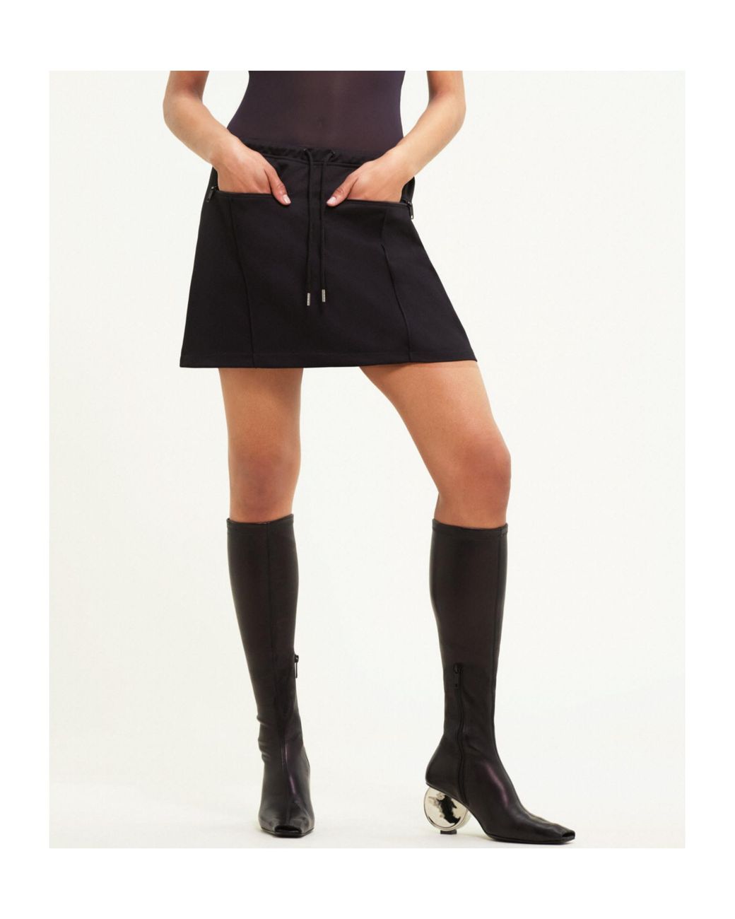Courreges Black Courrèges Interlock Mini Skirt