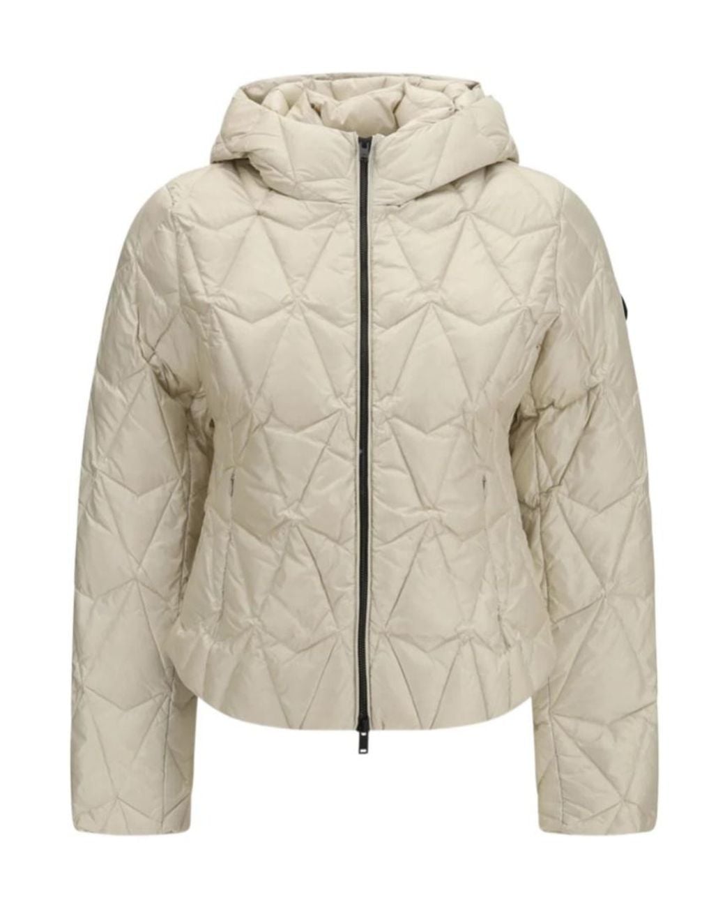 Moose Knuckles Natural Hooded Quilted Down Jacket