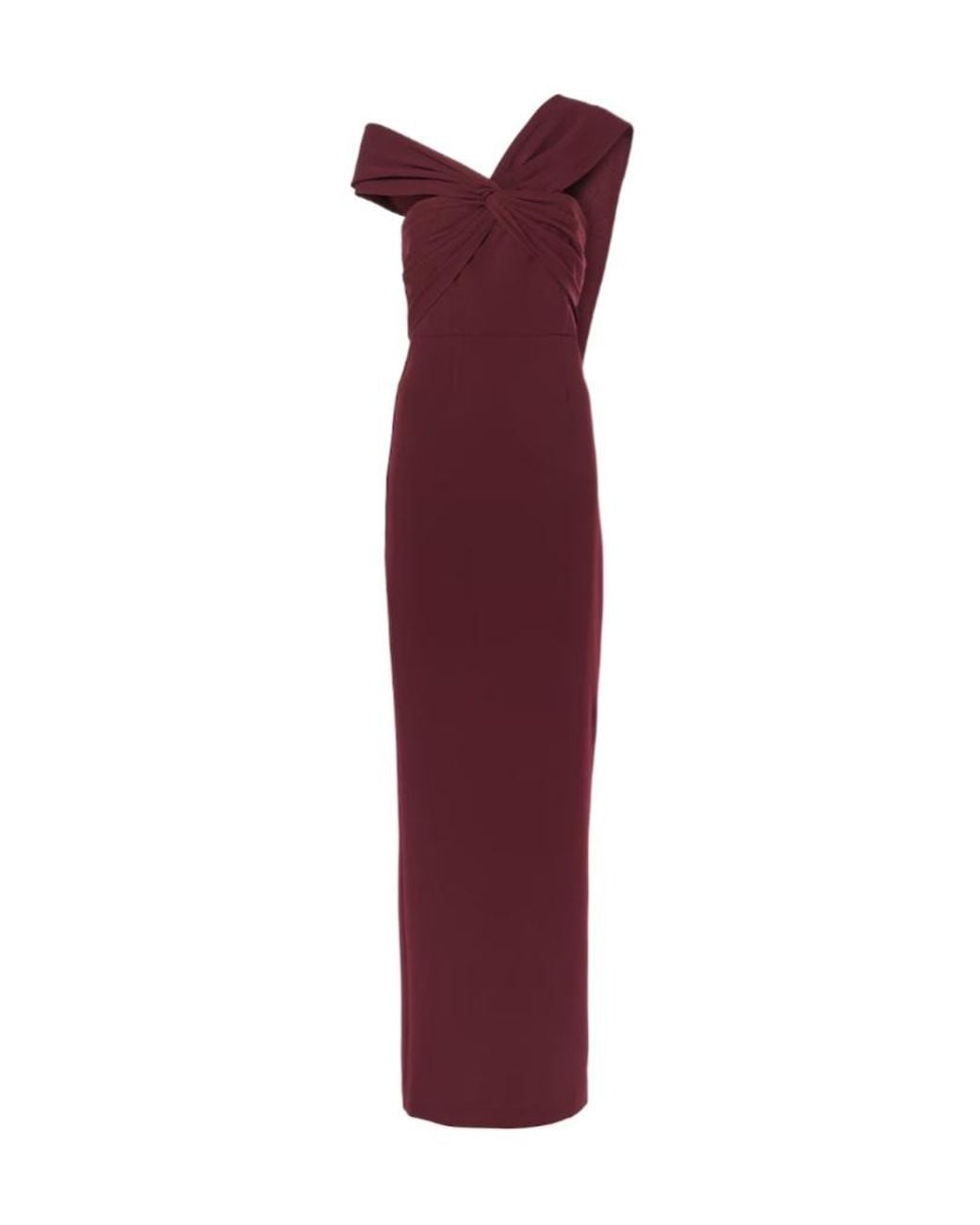 Roland Mouret Red Draped Cady Gown