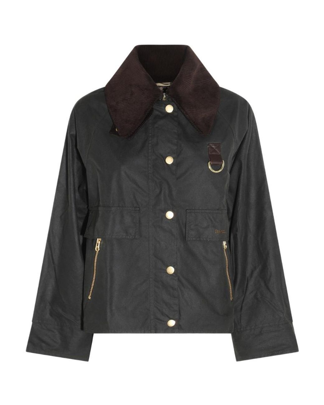 Barbour Black Catton Wax-Coated Jacket