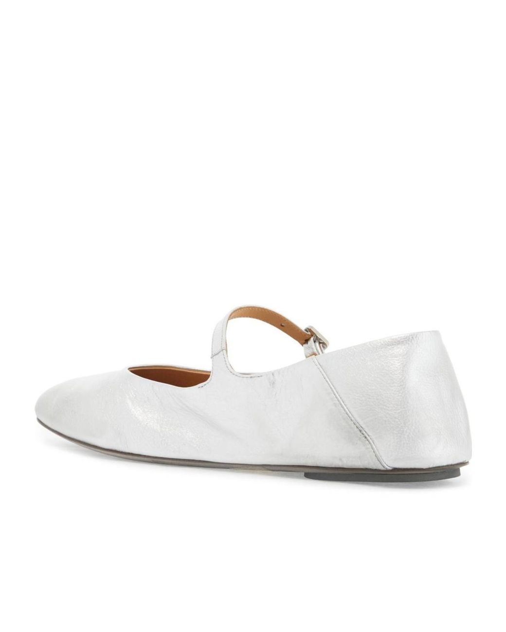 Marsèll White Marsèll Strascico Round Toe Ballerina Shoes