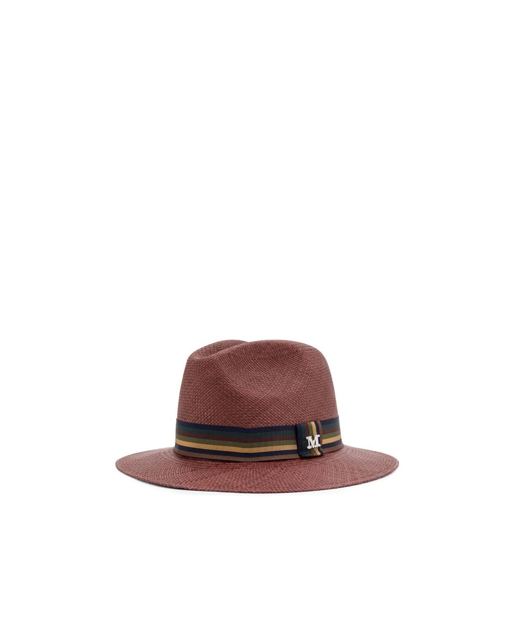 Max Mara Brown Rodesia Logo Plaque Hat
