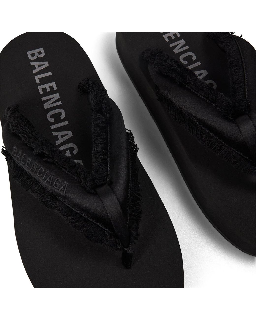 Balenciaga Black Minimalist Flat Slippers