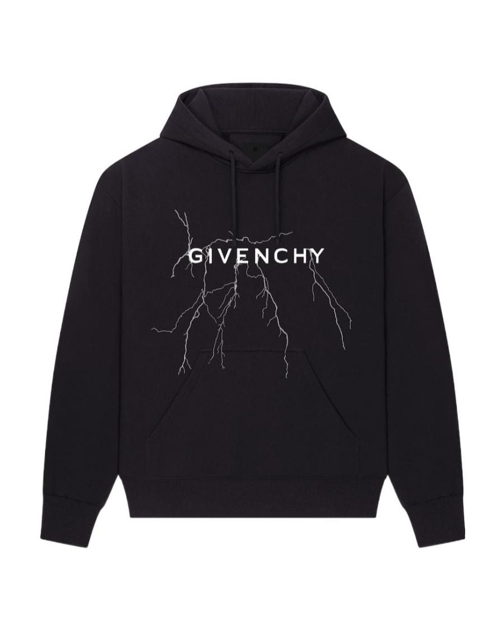 Givenchy Blue Logo Printed Drawstring Hoodie for men