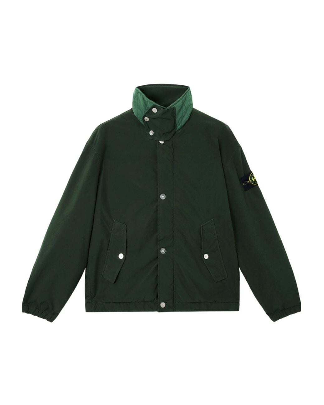 Stone Island Green Long-Sleeved Casual Jacket for men