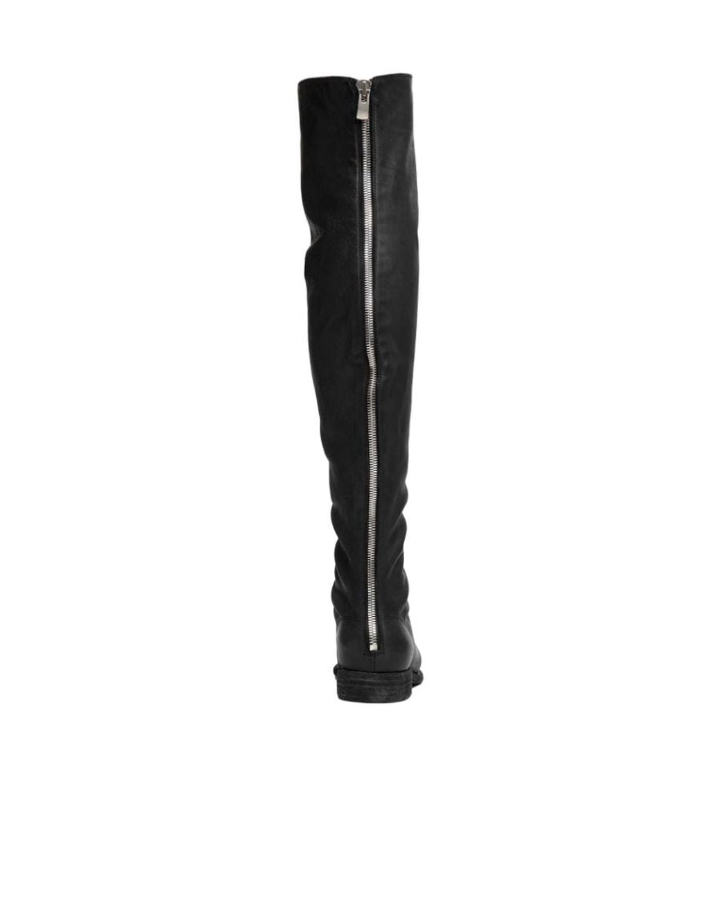 Guidi Black Thigh-Lenth Leather Boots