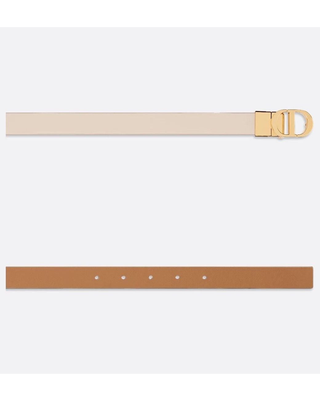 Dior White 30 Montaigne Reversible Belt