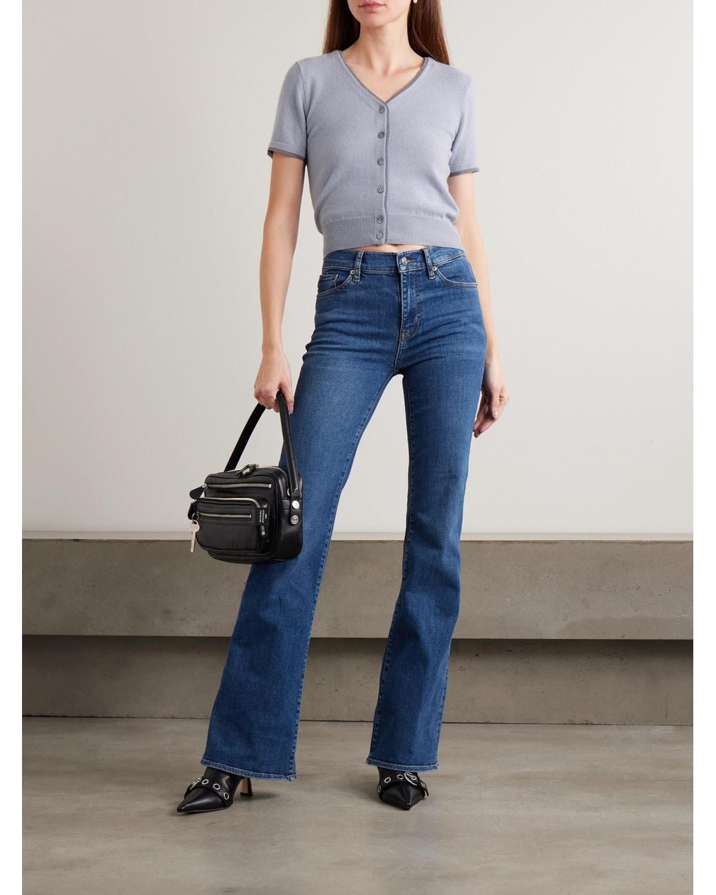 FRAME Blue Belt Loop Jeans
