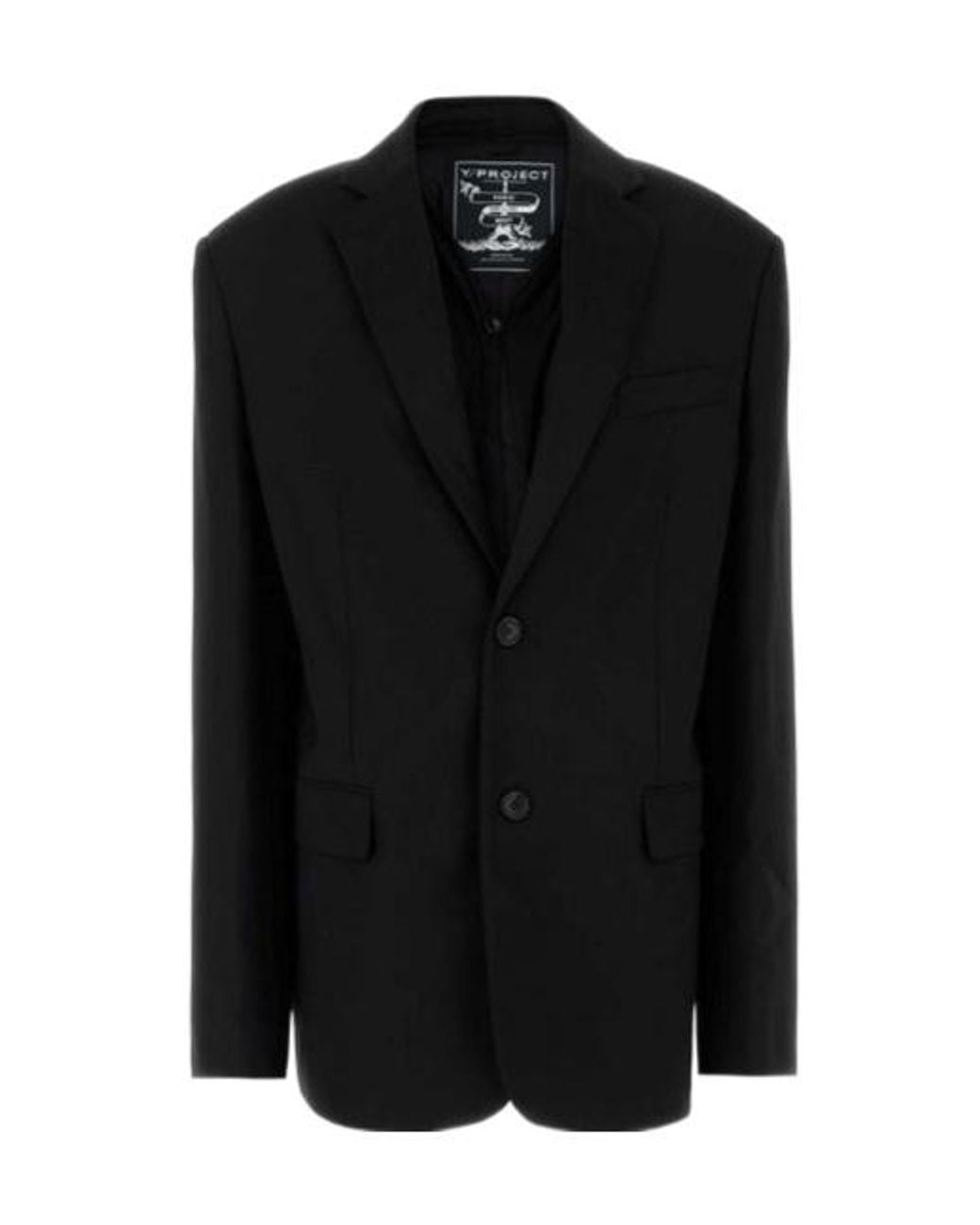 Y. Project Black Oversized Lapel Blazer