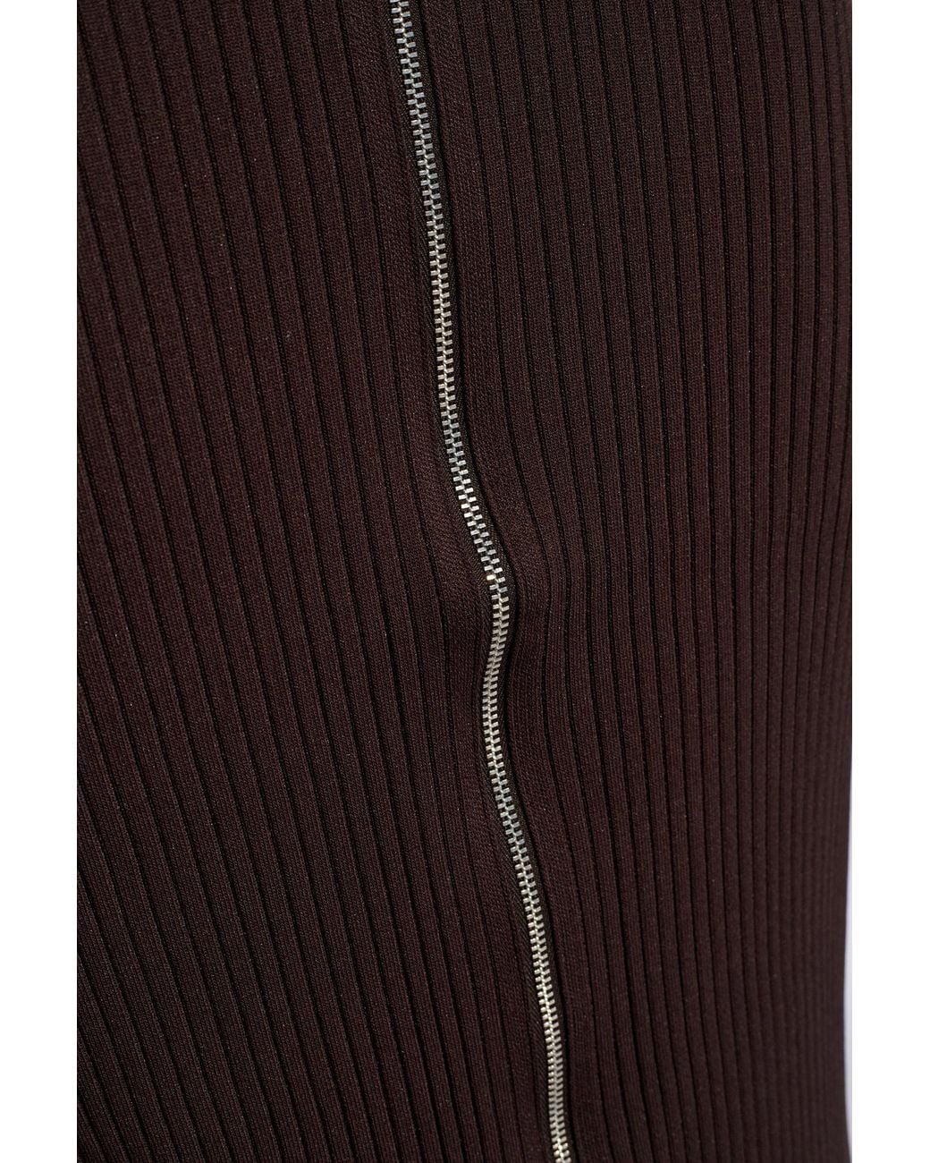 Nanushka Red Meika Ribbed Midi Skirt