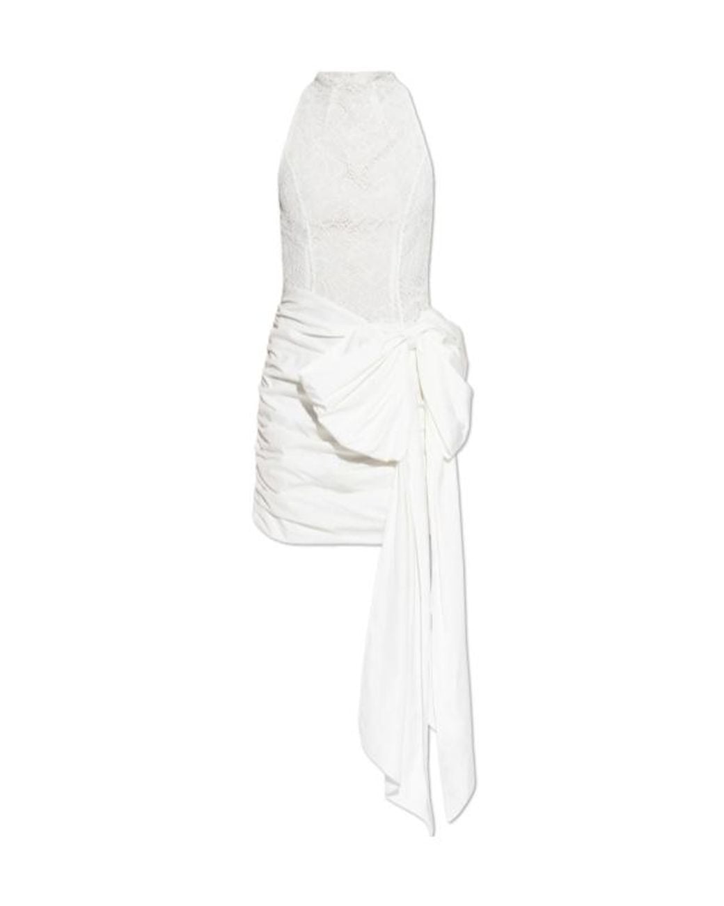 ROTATE BIRGER CHRISTENSEN White Lace Bow Mini Dress