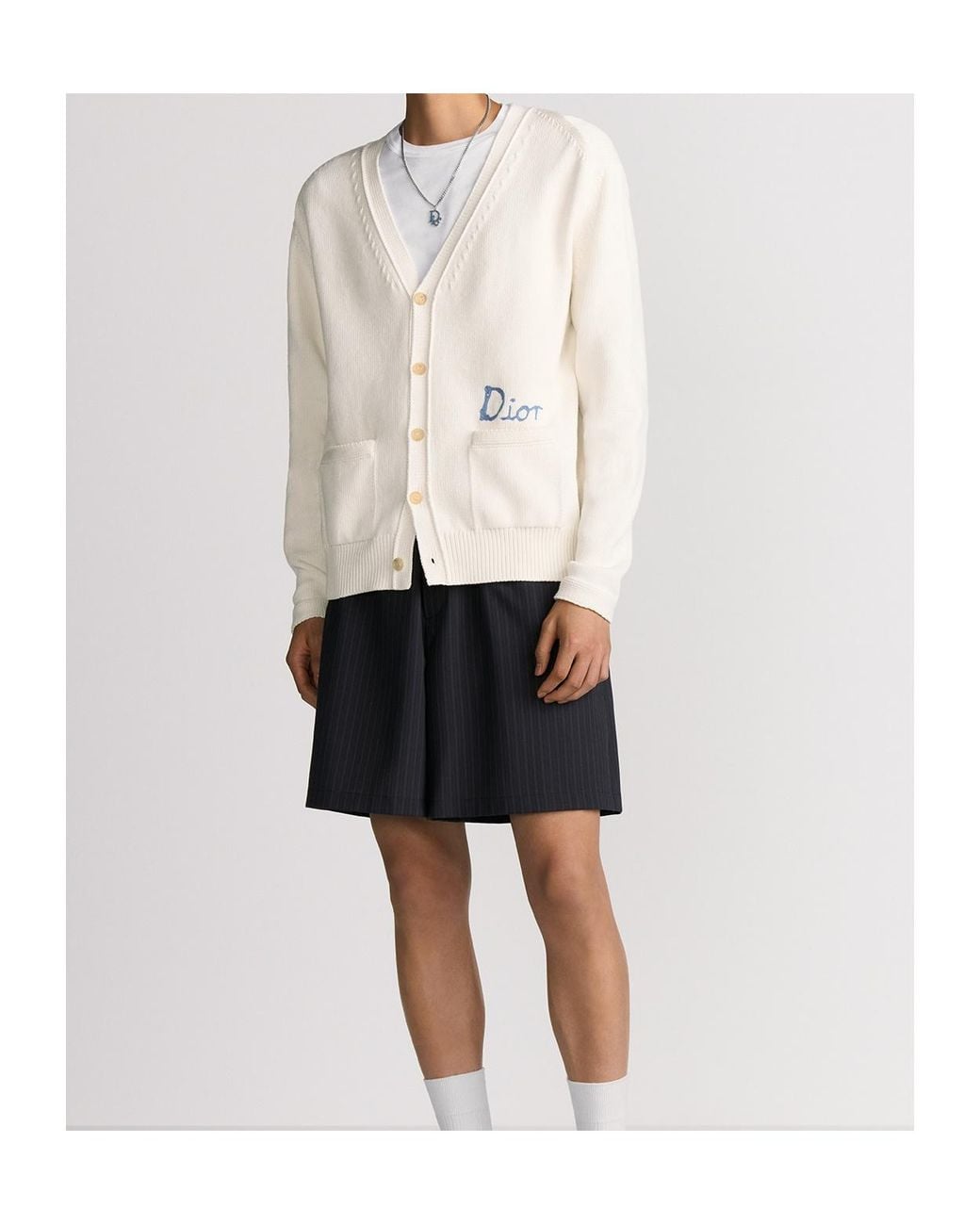 Dior White And Hylton Nel Cardigan for men