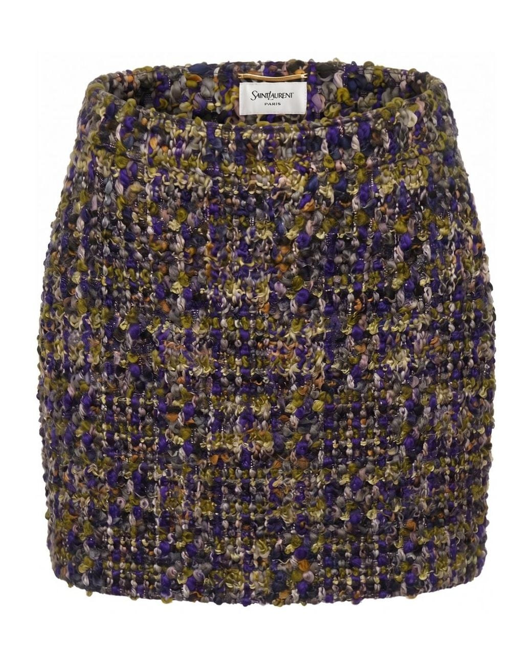 Saint Laurent Black Bouclé-Knit Skirt