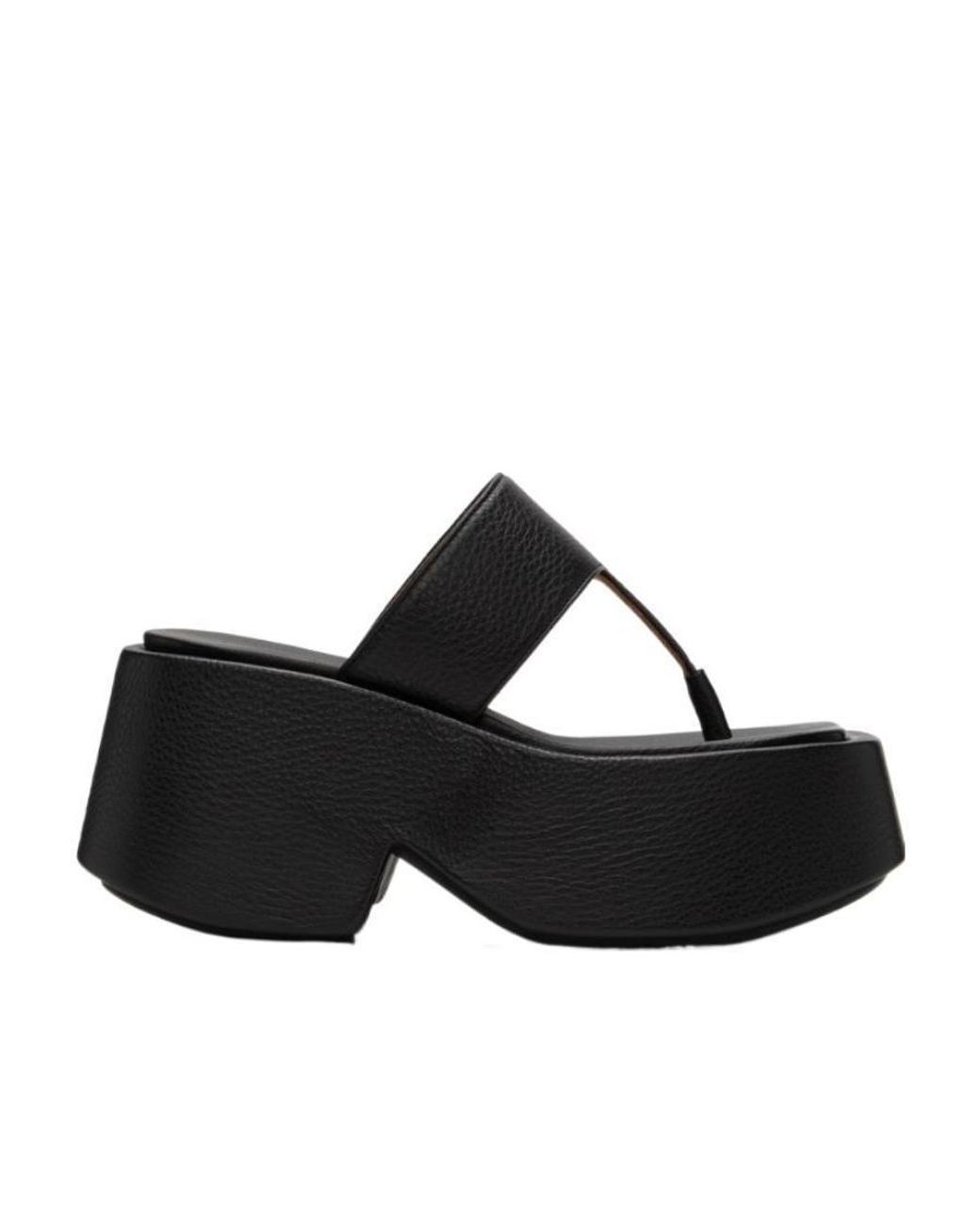 Marsèll Black Marsèll Slip-On Platform Thong Sandals