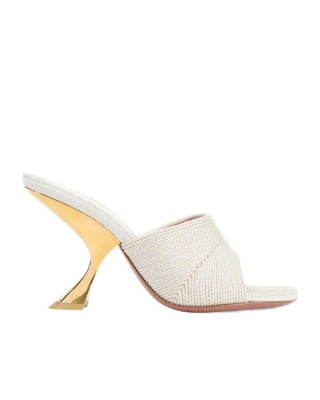 AMINA MUADDI White 90Mm Leather Heeled Sandals