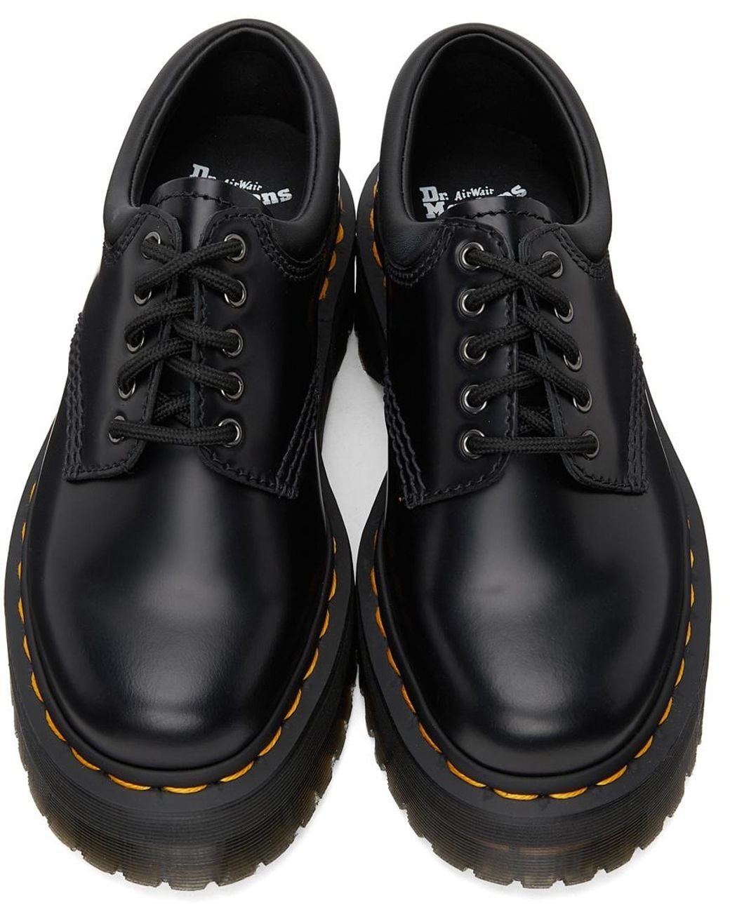 Dr. Martens Black 8053 Quad Lace-Up Platform Shoes