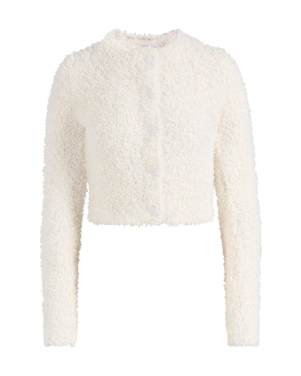 Elisabetta Franchi White Fleece Cardigan