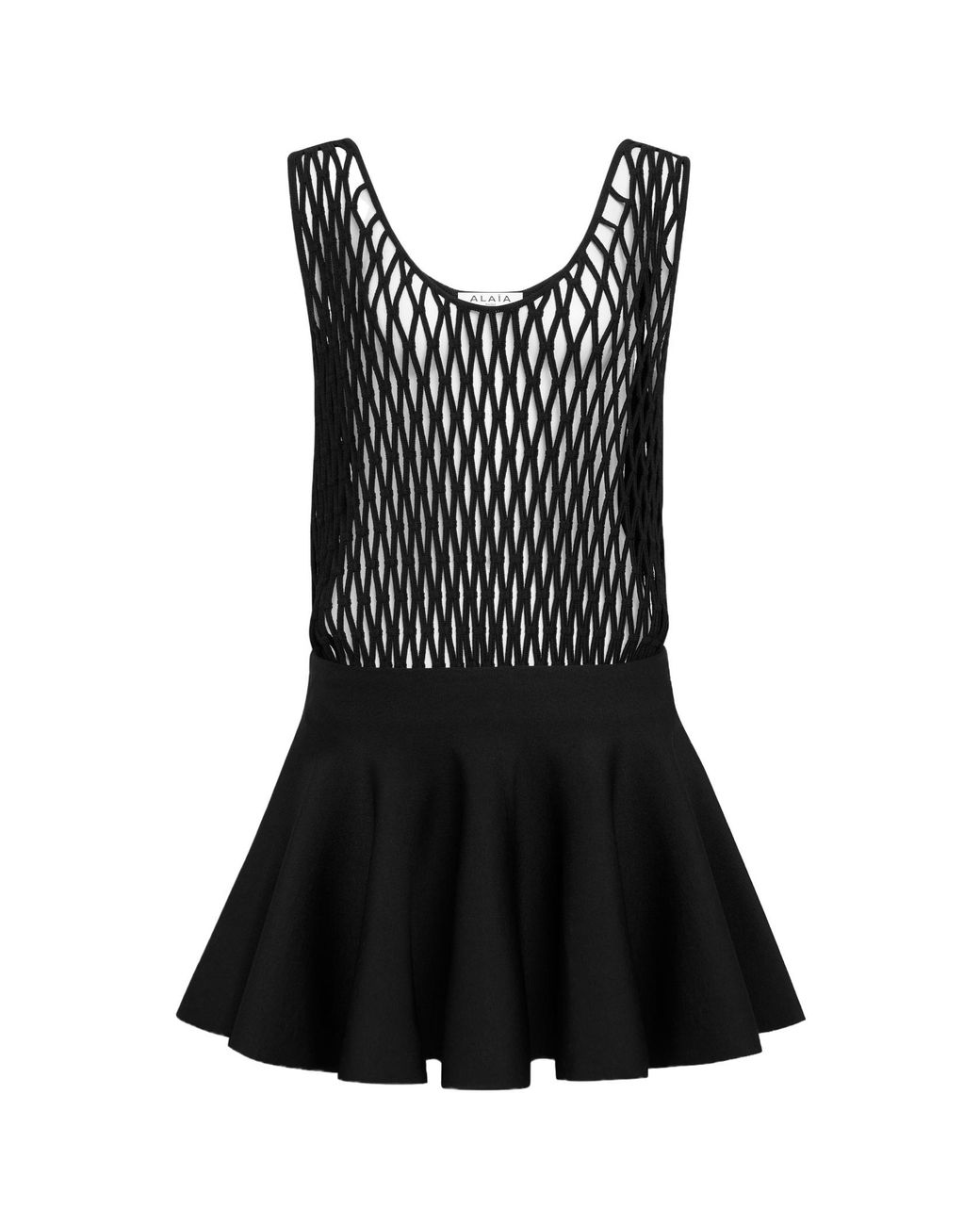 Alaïa Black Knit Skater Dress