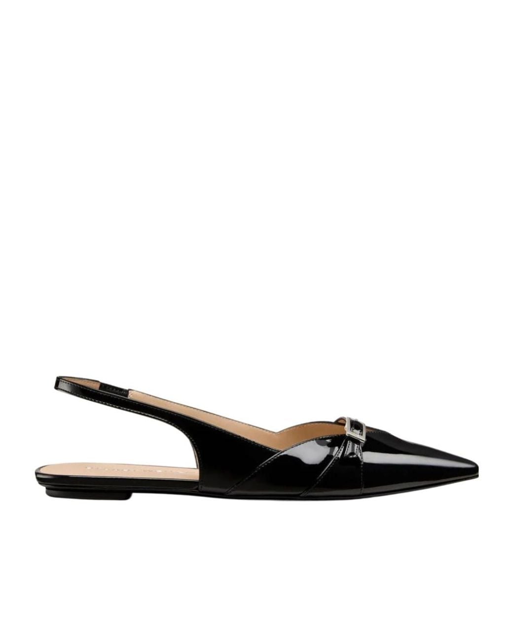 Stuart Weitzman Black Georgie Slingback