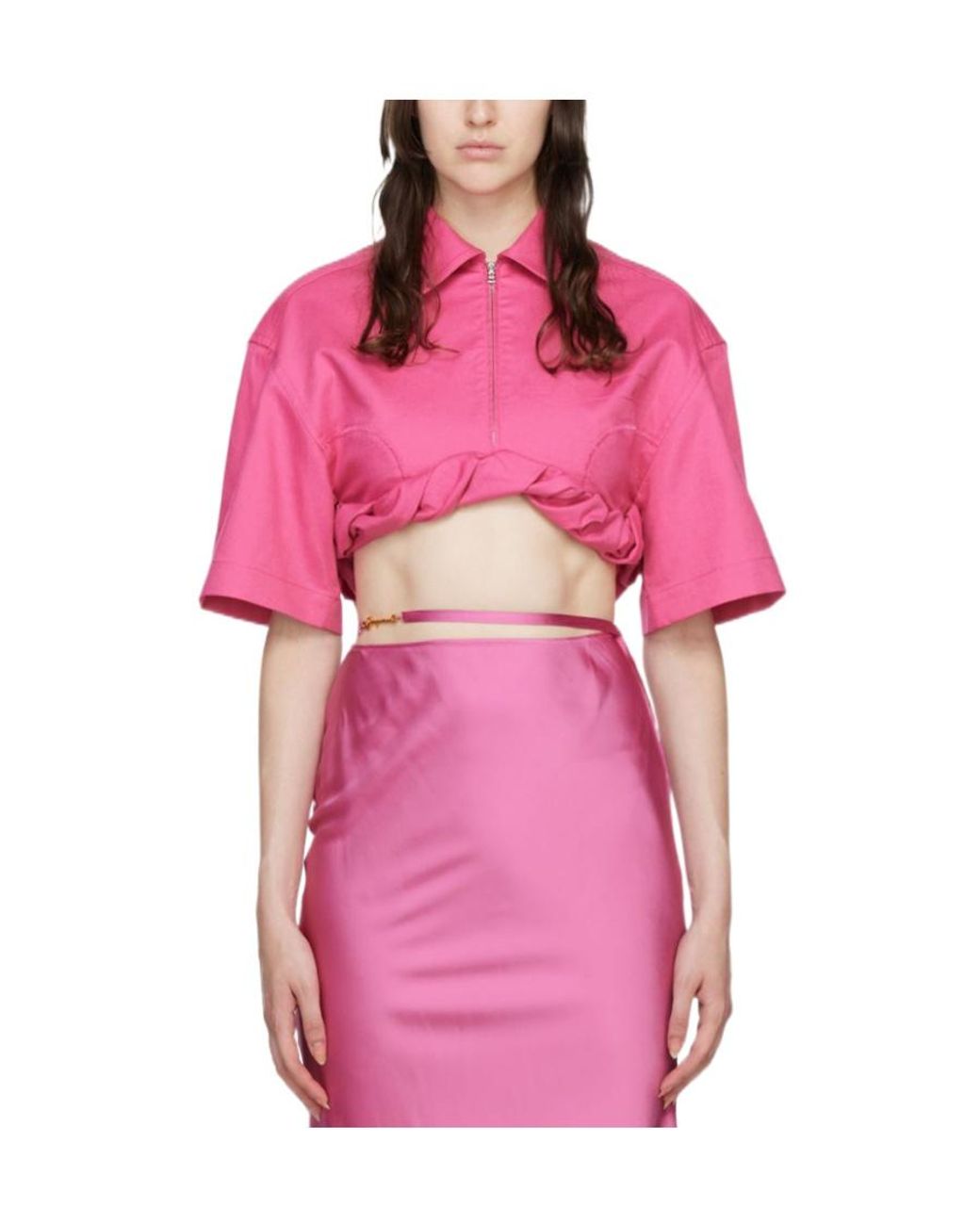 Jacquemus Pink Silpa Cropped Shirt