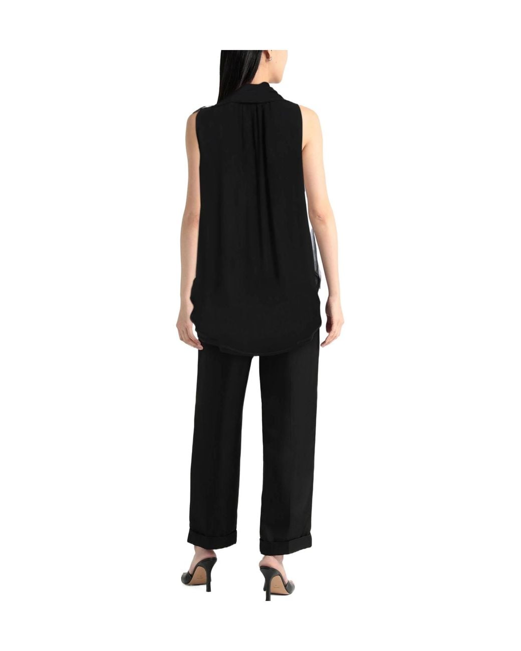 Max Mara Black Top Silk