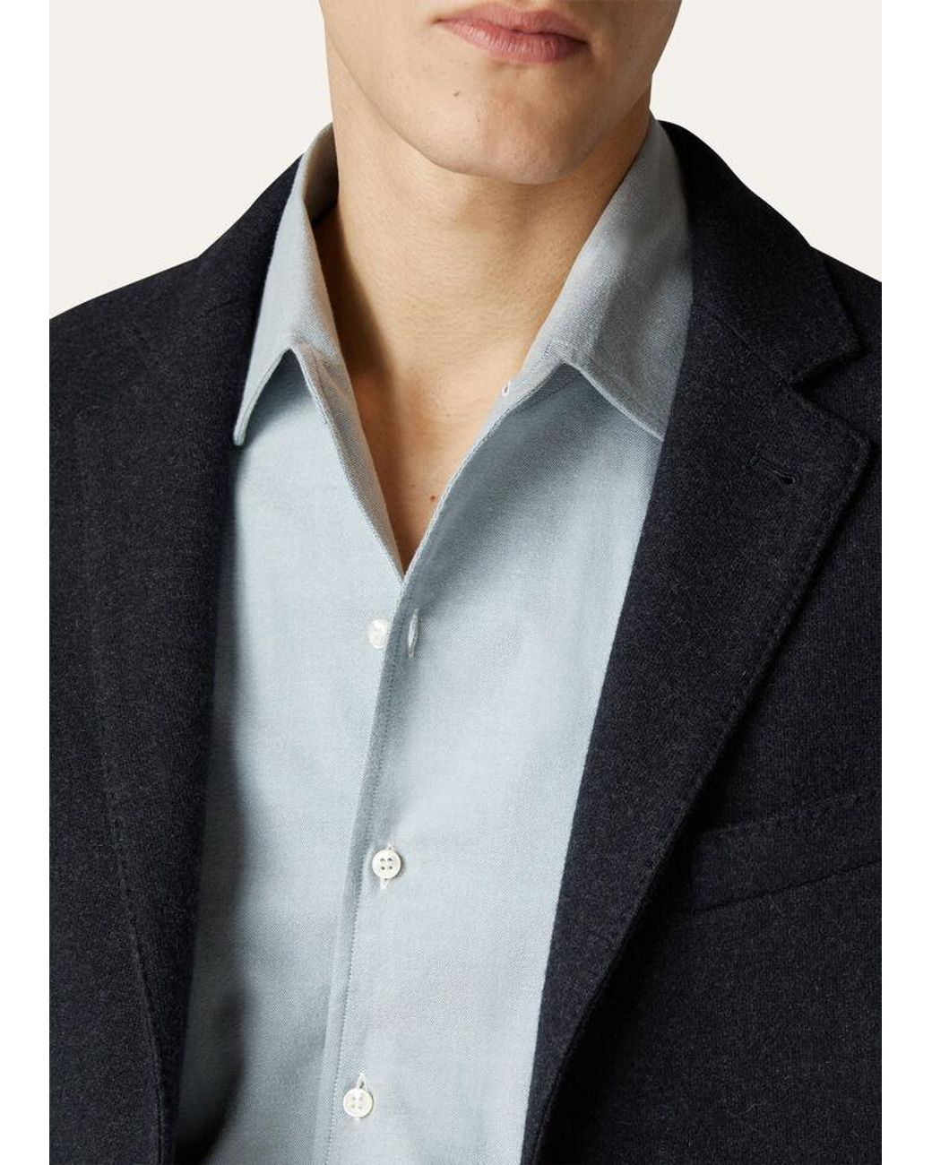 Loro Piana Blue André Button-Up Shirt for men