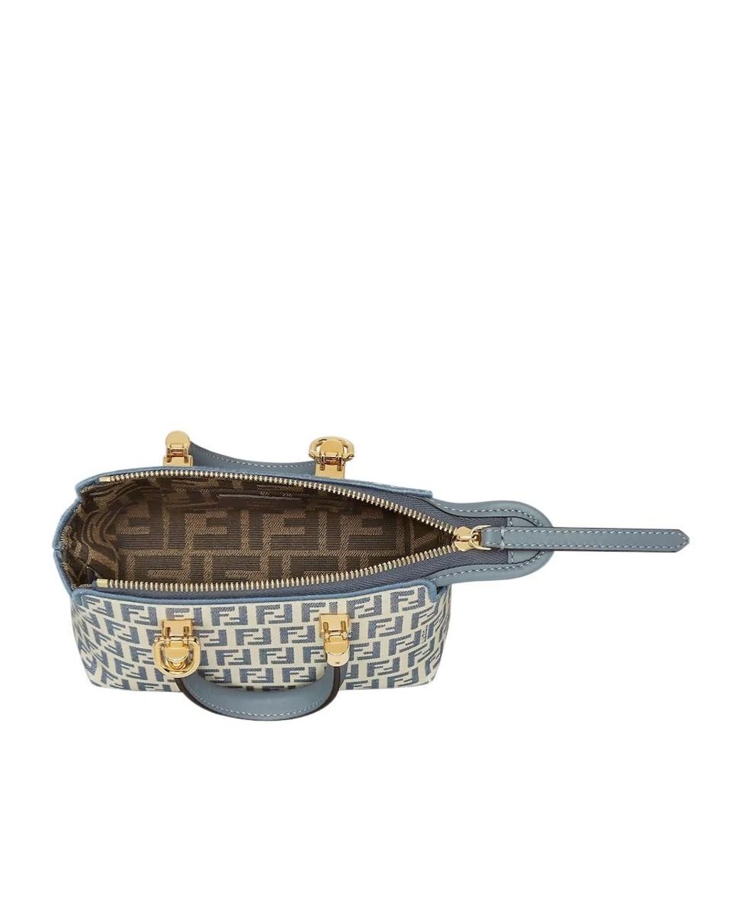Fendi Metallic By The Way Ff Monogram Mini Tote Bag