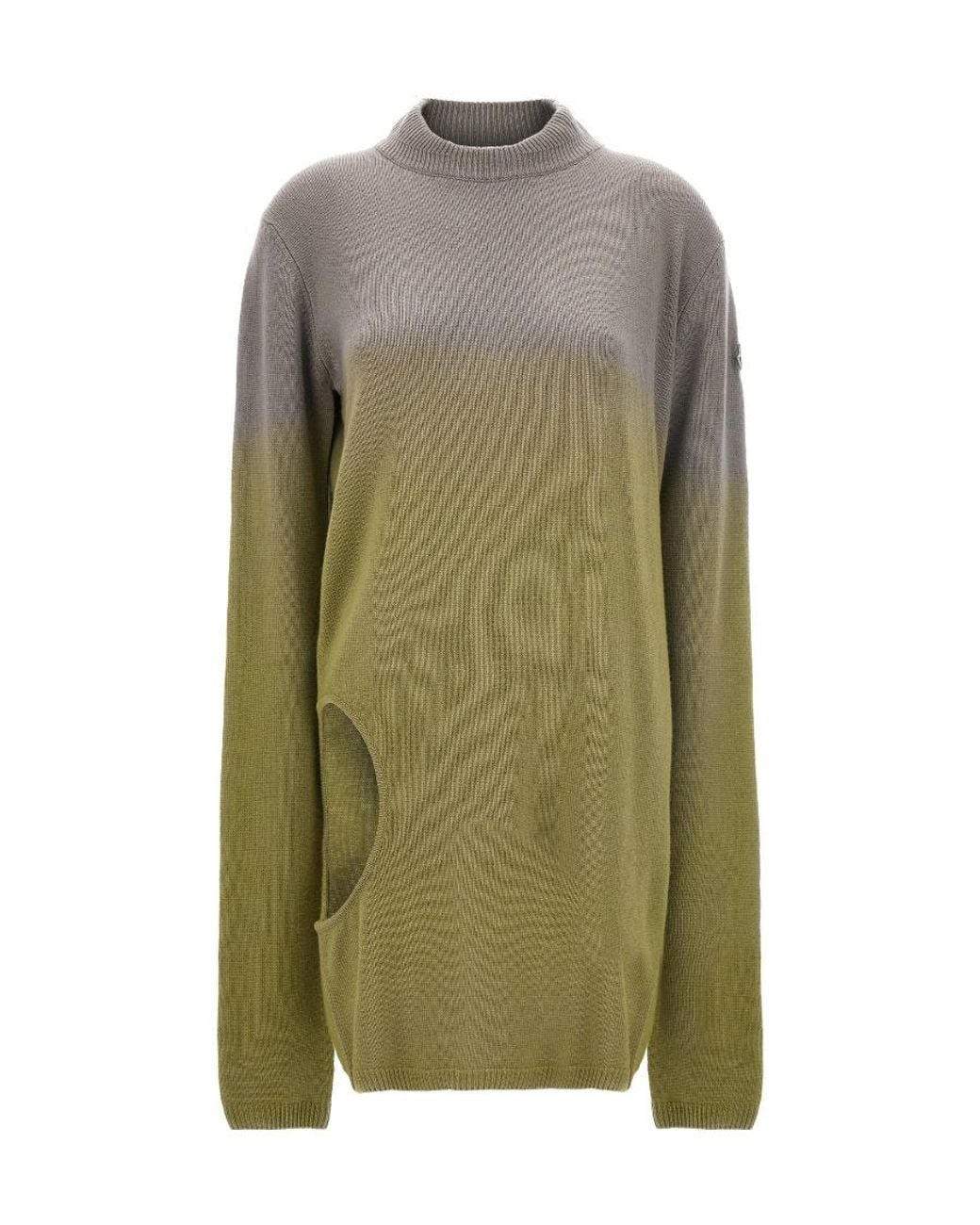 Moncler Green Moncler Rick Owens Subhuman Cut-Out Jumper for men