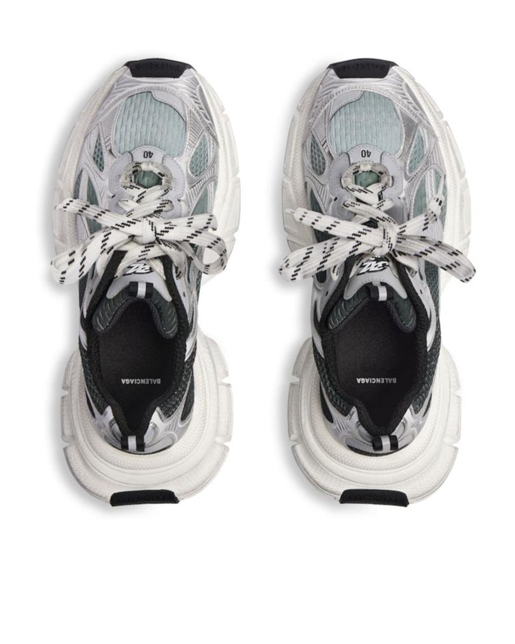 Balenciaga White 3Xl Gradient Lace-Up Sneakers