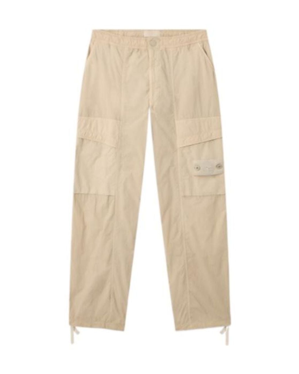 Stone Island Natural Loose-Fit Cargo Trousers With Snap Pockets for men