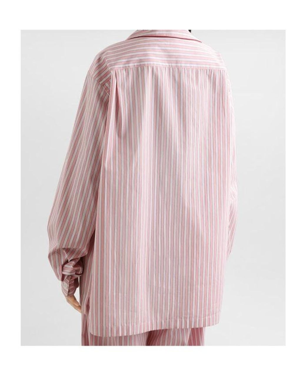 Dolce & Gabbana Pink Cotton-Silk Stripe Shirt