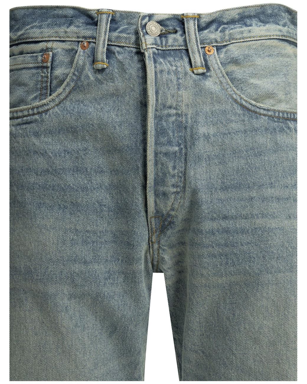 RRL Blue 'Bridgeway Wash' Straight-Leg Jeans for men