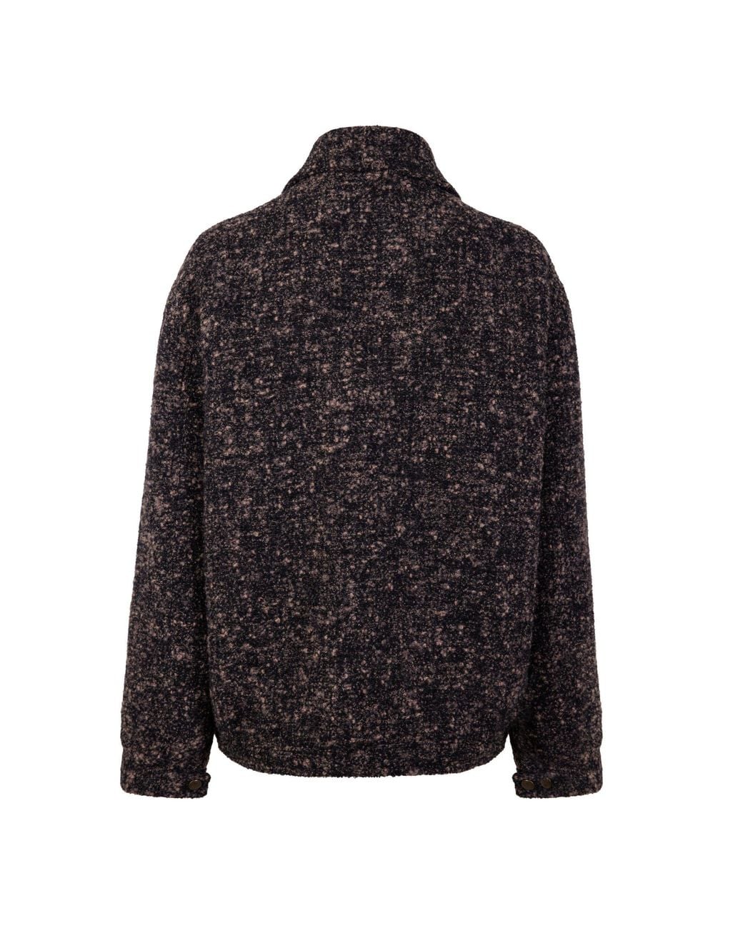 Magda Butrym Black Tweed Collared Cropped Jacket