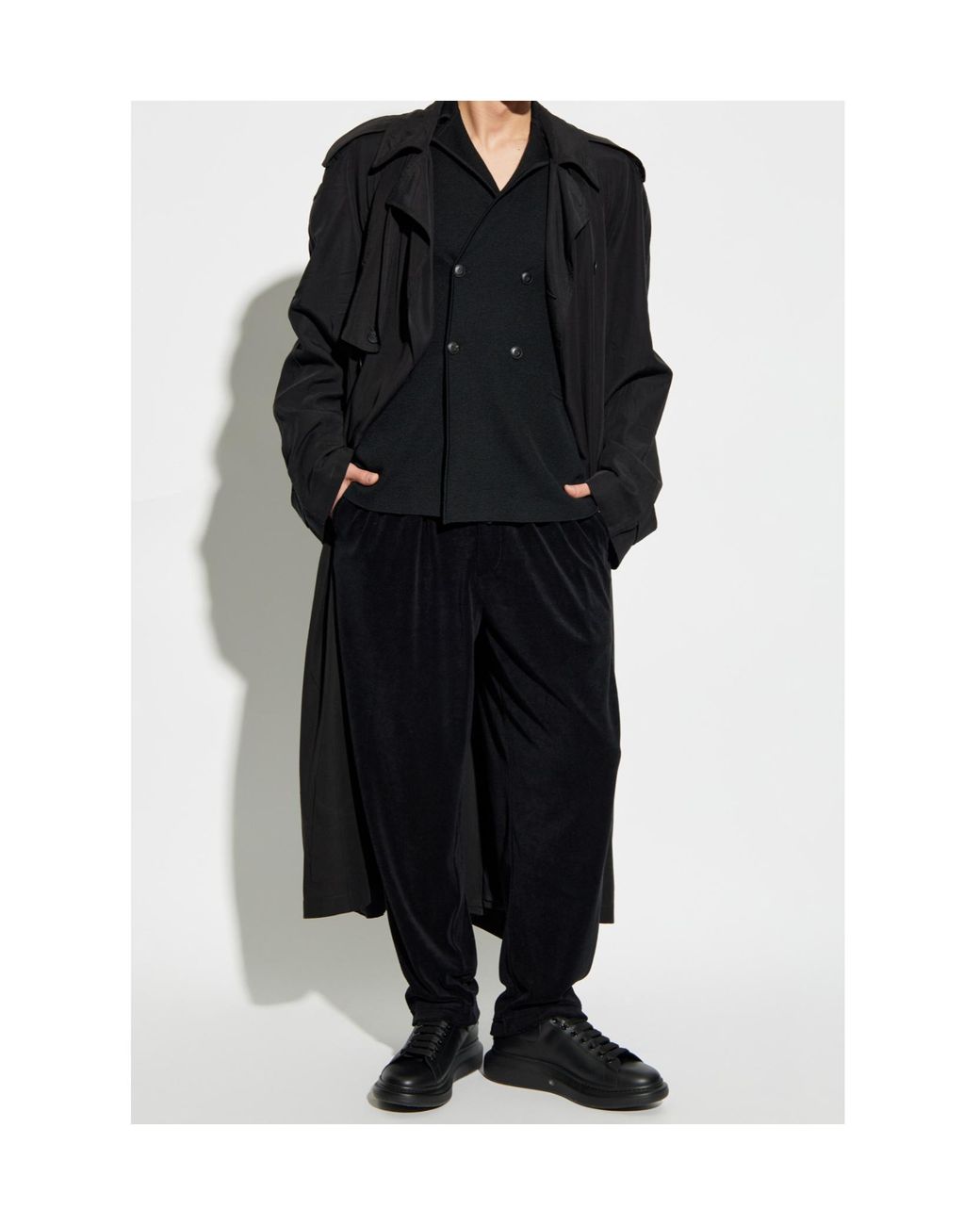 Giorgio Armani Blue Terry Tapered Trousers for men